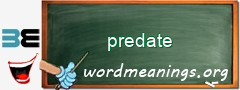 WordMeaning blackboard for predate